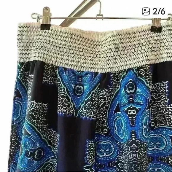 Vanilla Star Blue and Black Wide Leg Pants - Picture 3 of 6